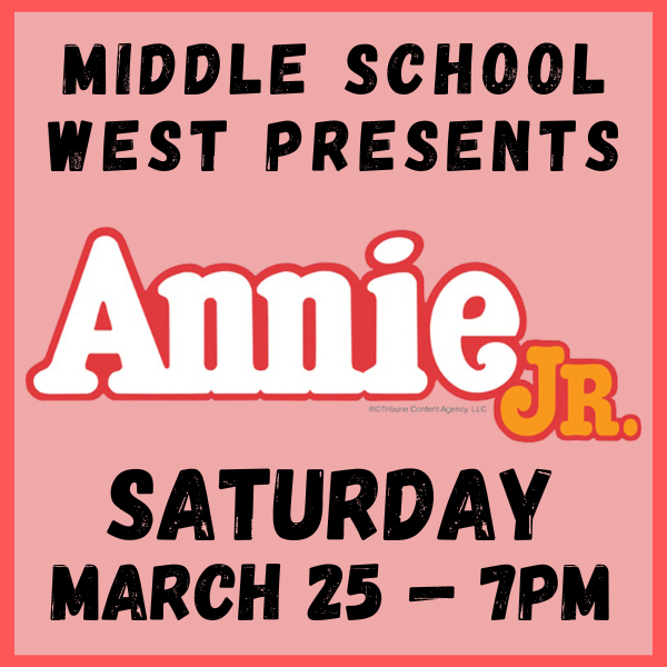 Annie Jr. Ticket – Saturday, March 25 – 7pm